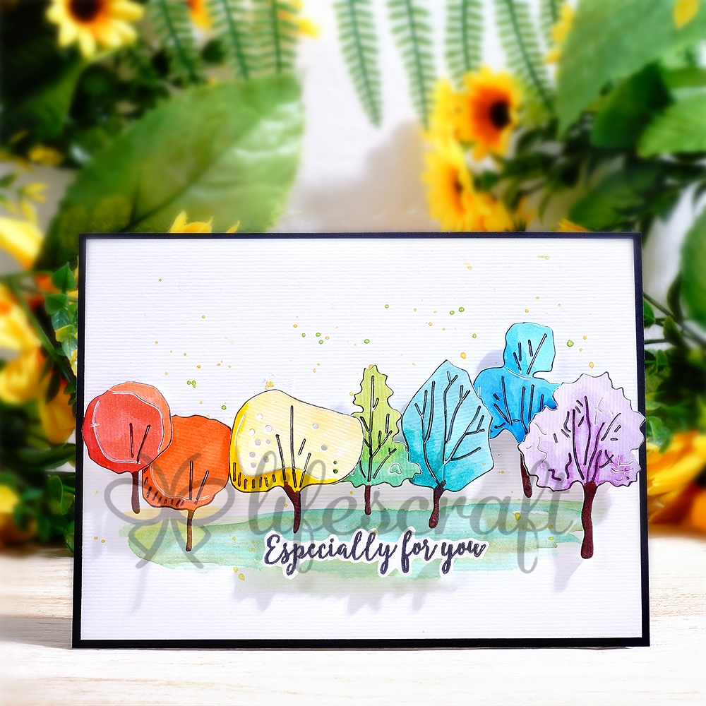 Lifescraft Colorful Trees Metal Cutting Dies