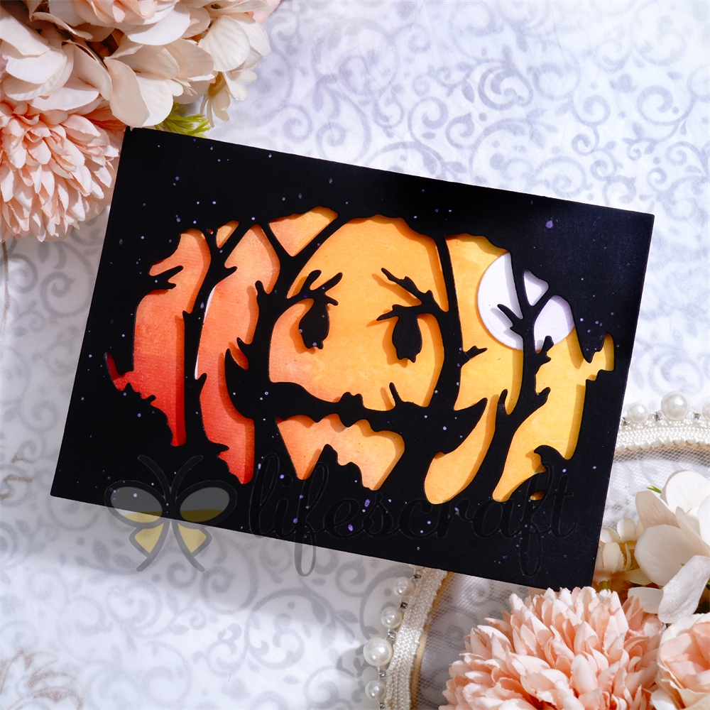 Lifescraft Halloween Pumpkin Pat and Trees Metal Cutting Dies