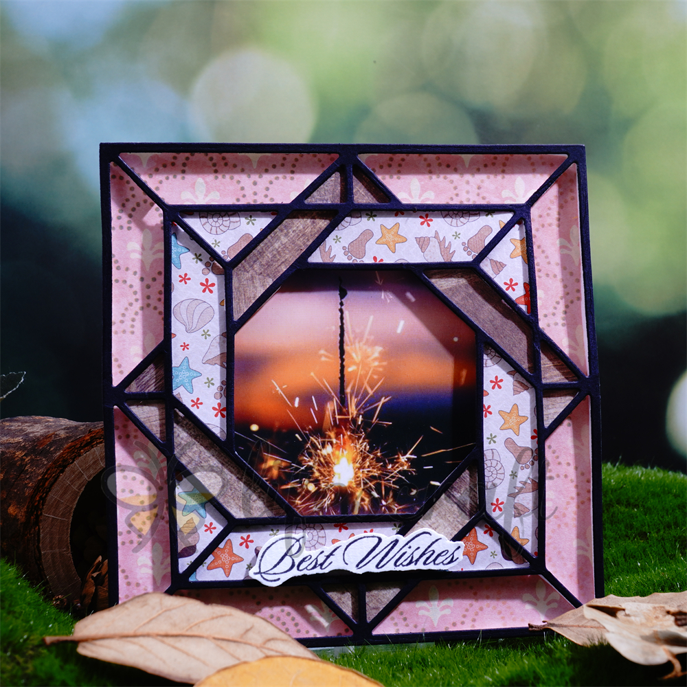 Lifescraft Interlaced Squares Background Metal Cutting Dies