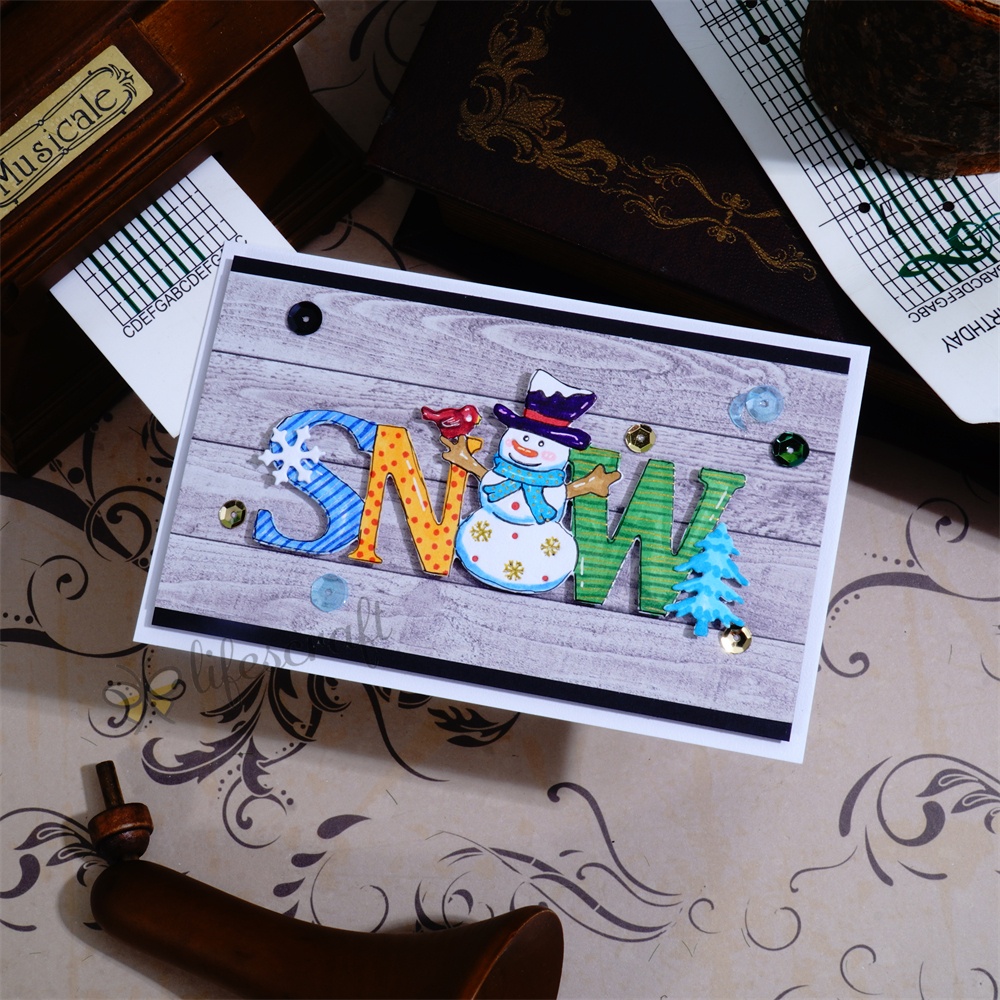 Lifescraft Snowman and Christmas Tree Metal Cutting Dies