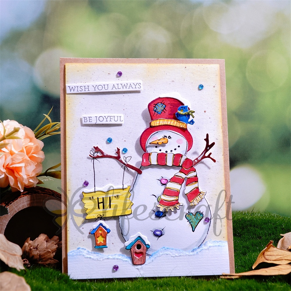 Lifescraft Snowman Says "HI" Metal Cutting Dies