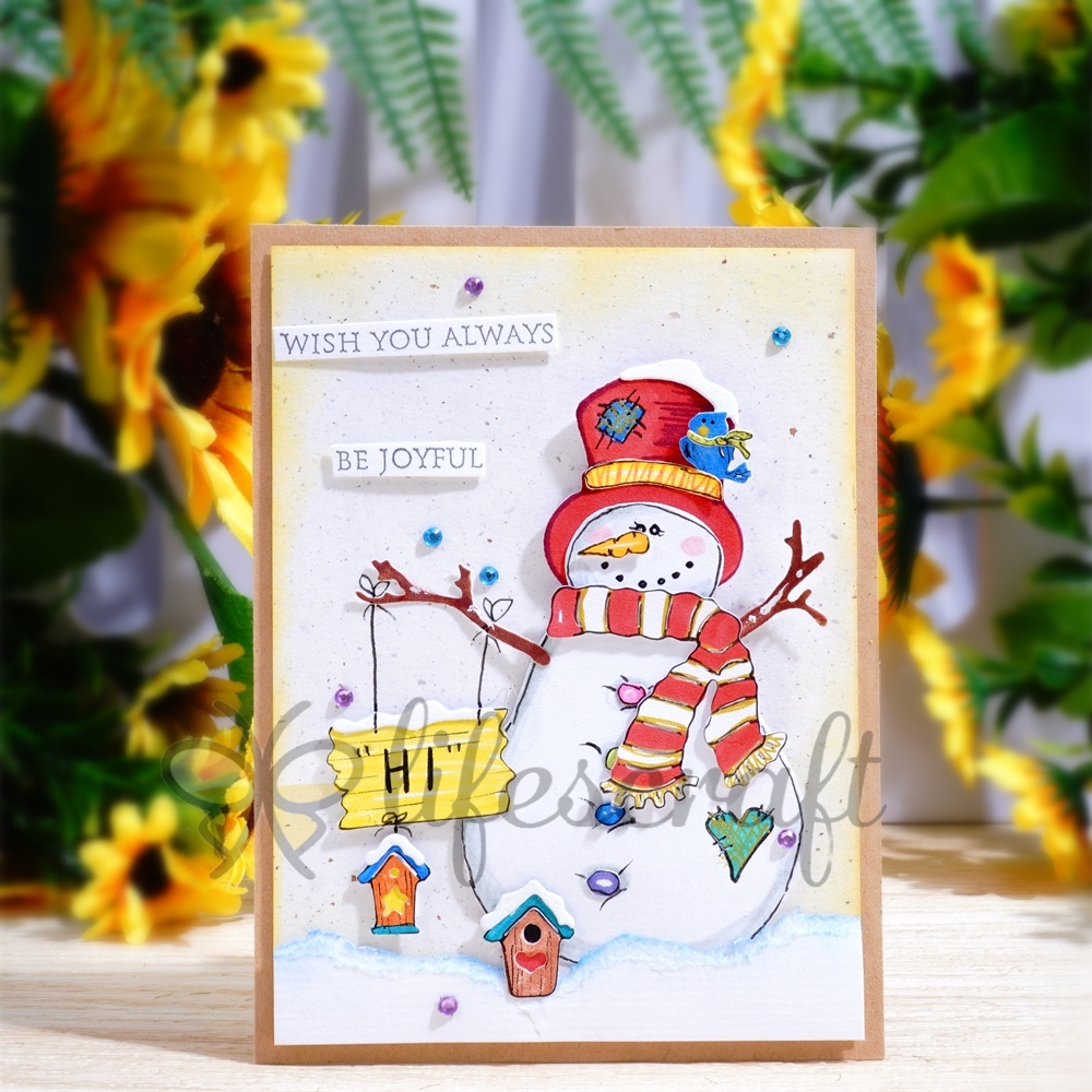 Lifescraft Snowman Says "HI" Metal Cutting Dies