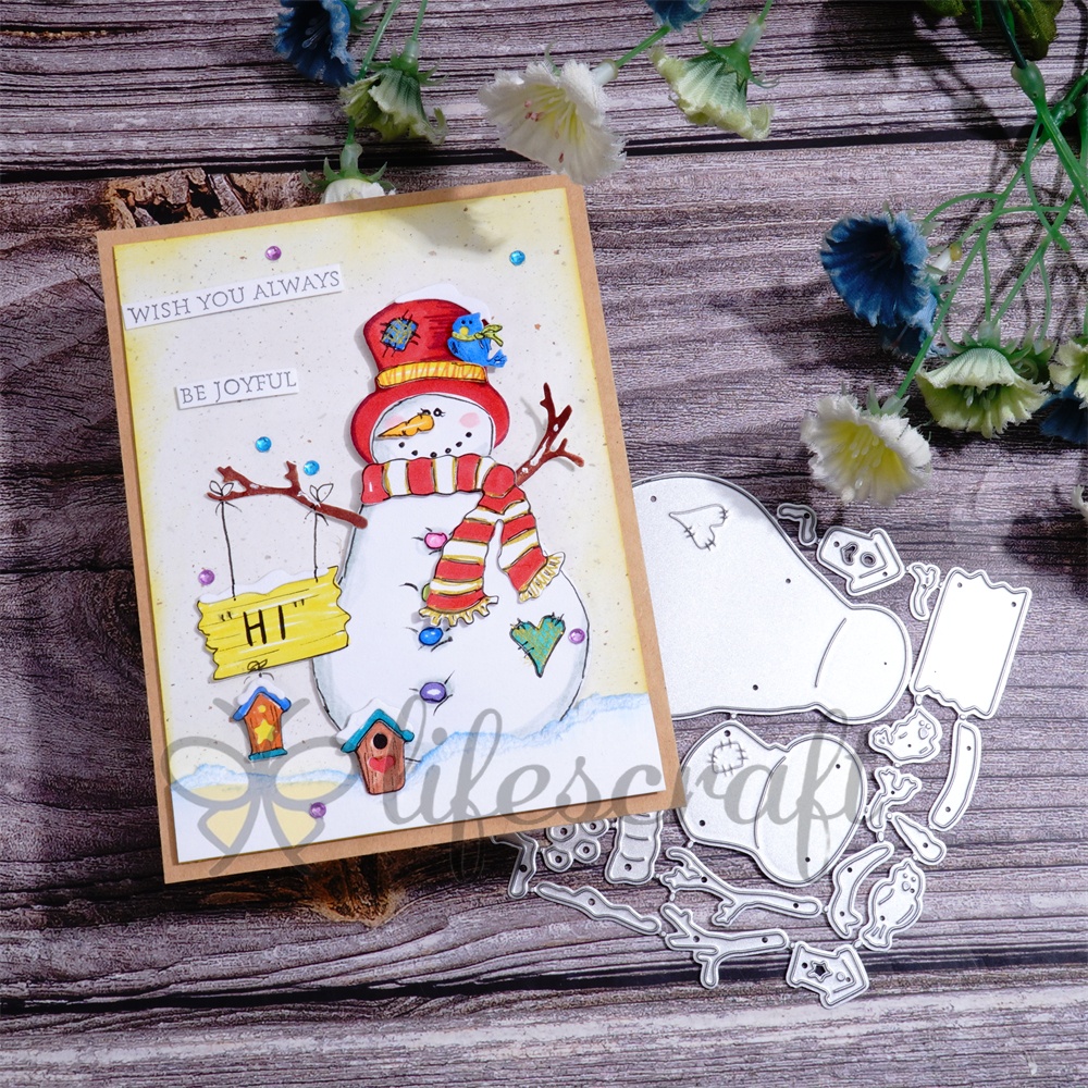 Lifescraft Snowman Says "HI" Metal Cutting Dies