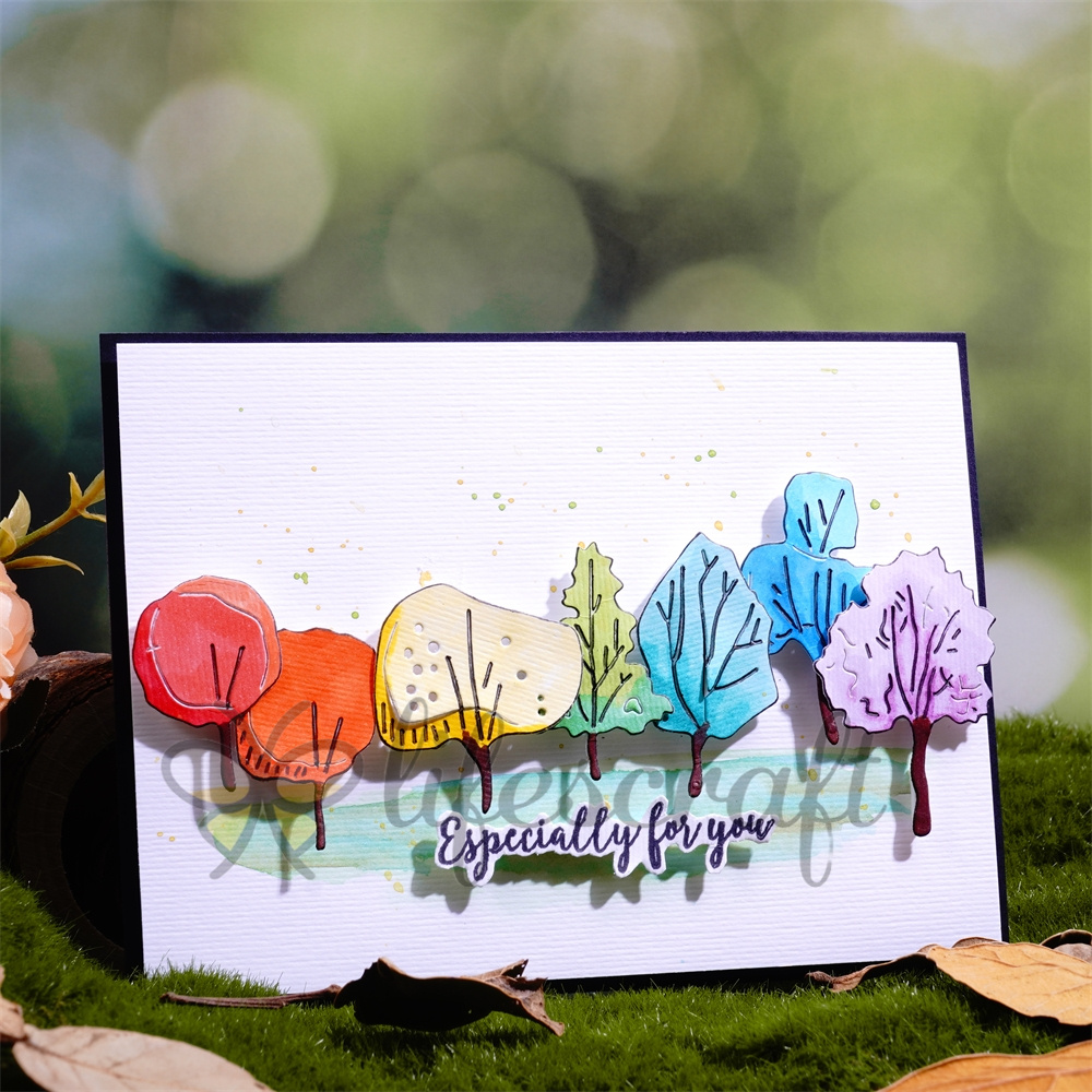 Lifescraft Colorful Trees Metal Cutting Dies