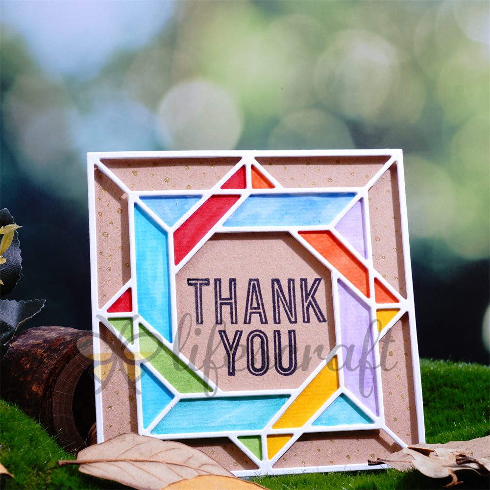 Lifescraft Interlaced Squares Background Metal Cutting Dies