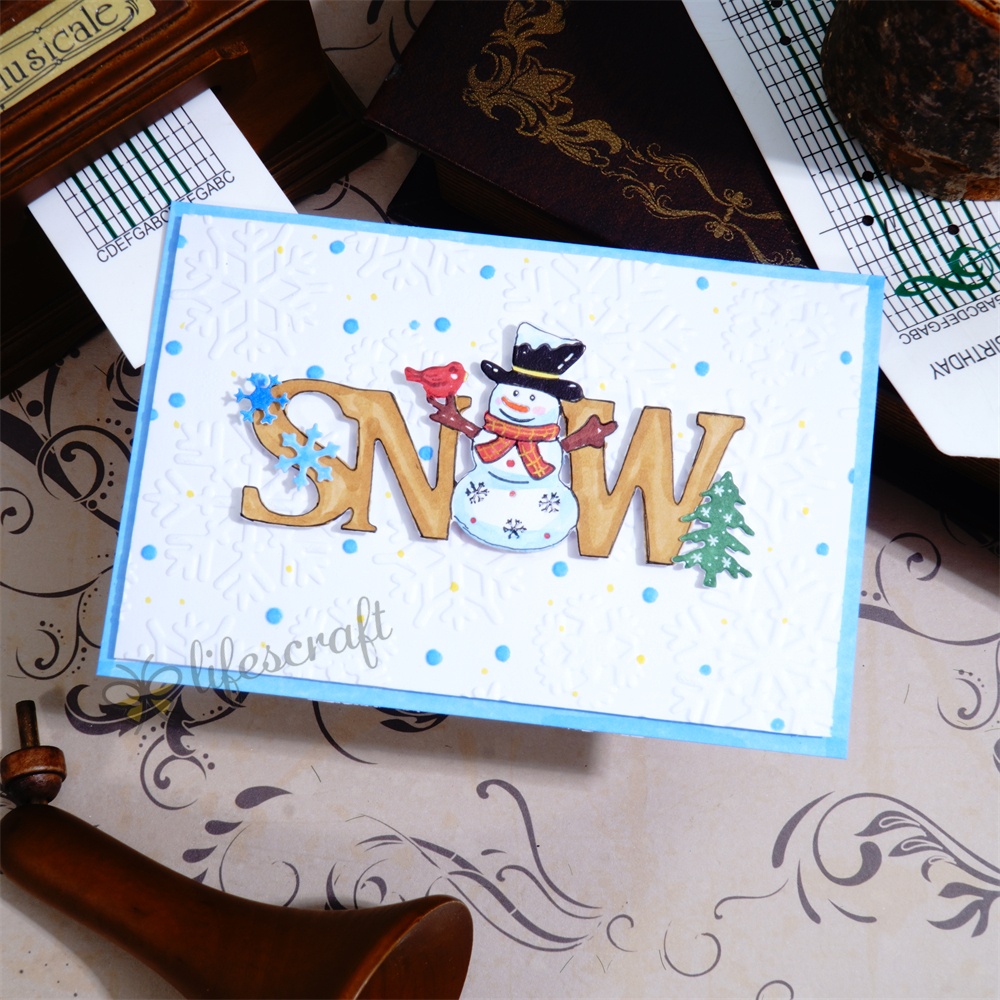 Lifescraft Snowman and Christmas Tree Metal Cutting Dies