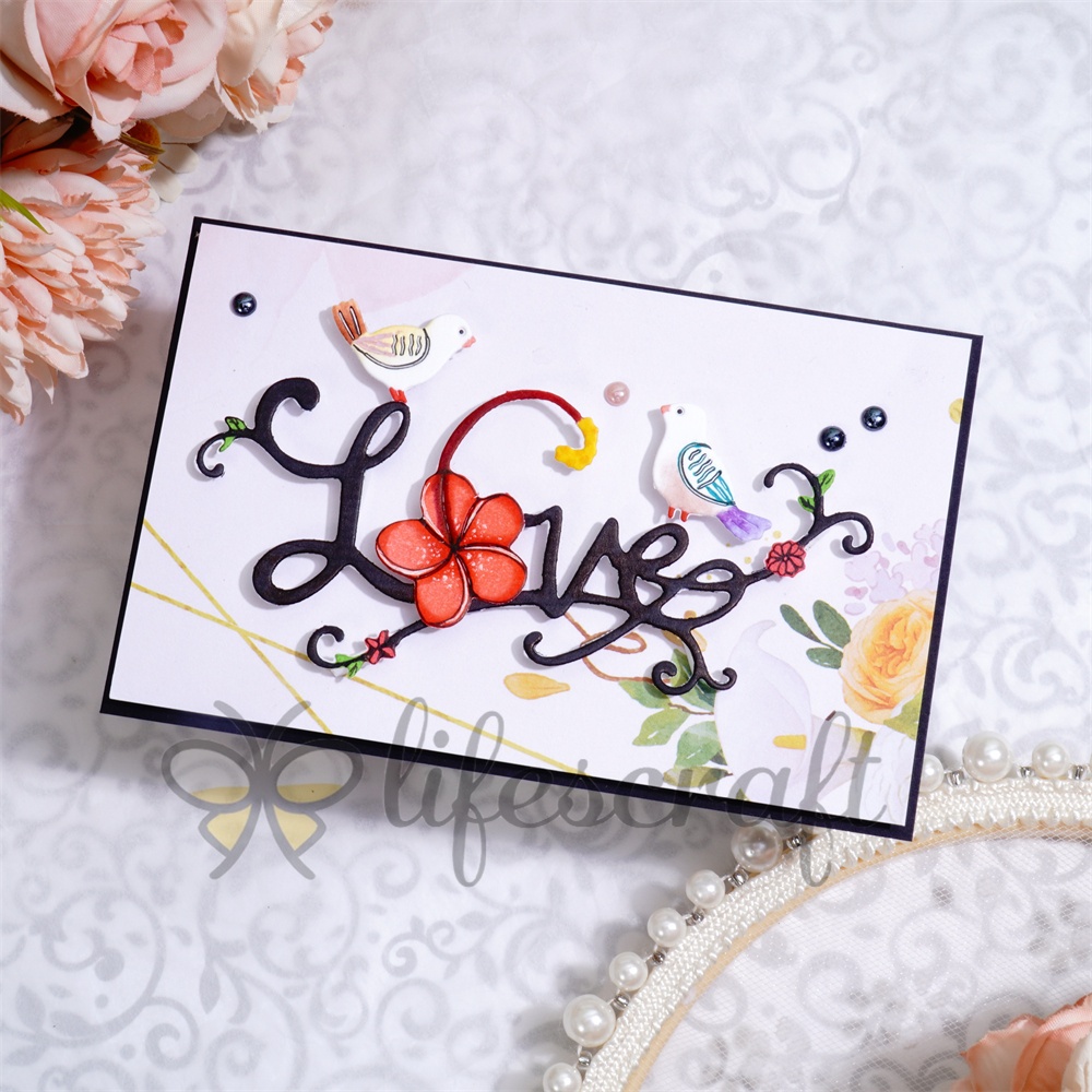 Lifescraft Birds on the Love Tree Metal Cutting Dies