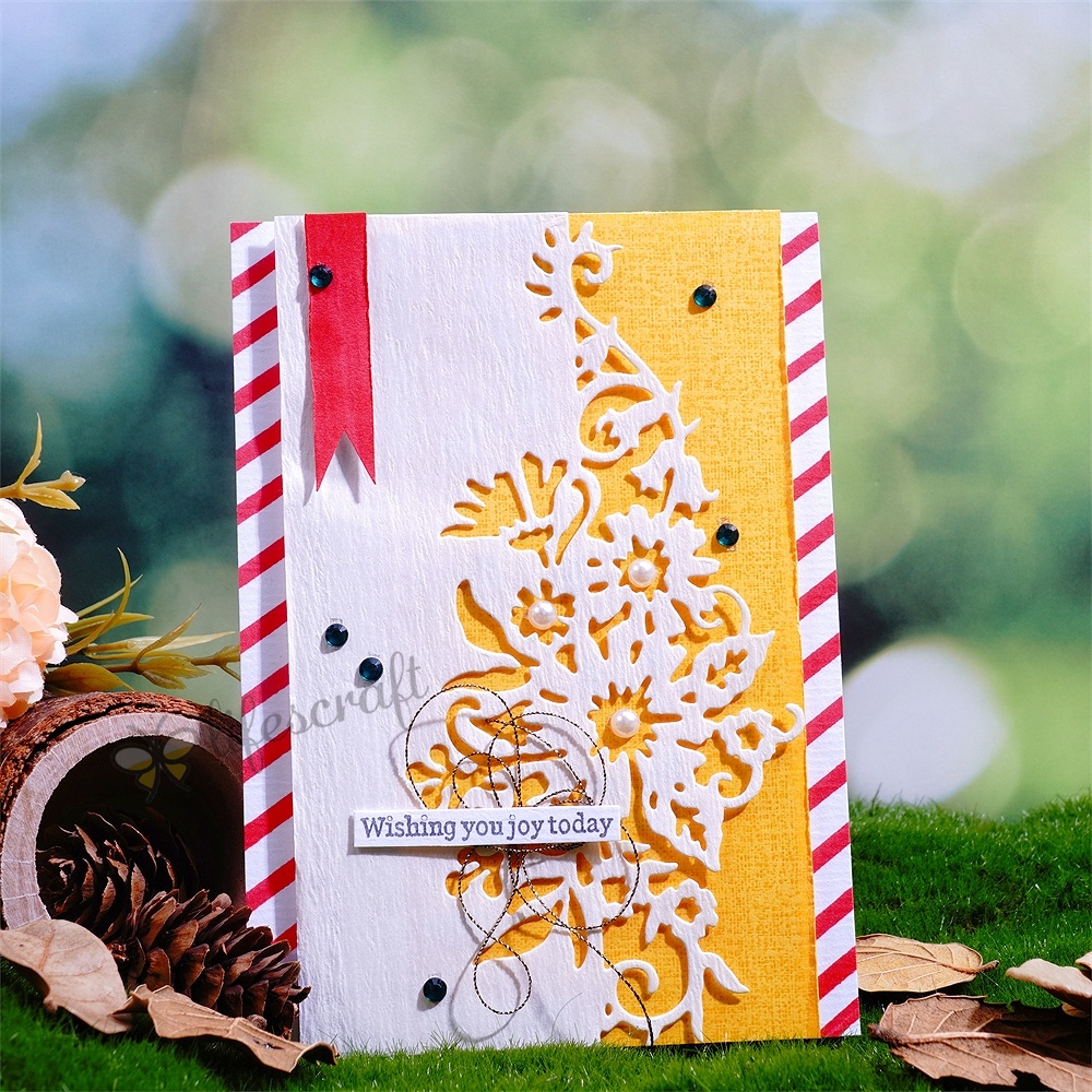 Lifescraft Christmas Flower Background Board Metal Cutting Dies