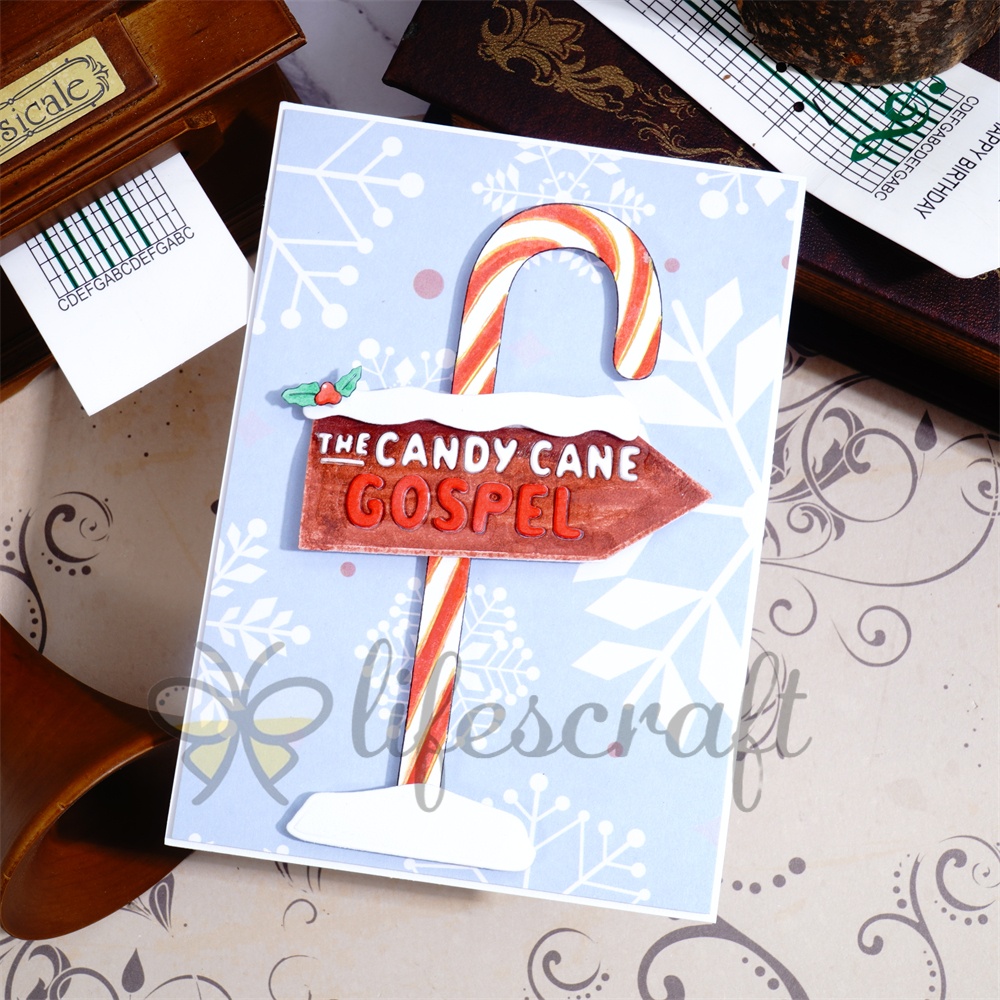 Lifescraft Candy Cane Gospel Metal Cutting Dies