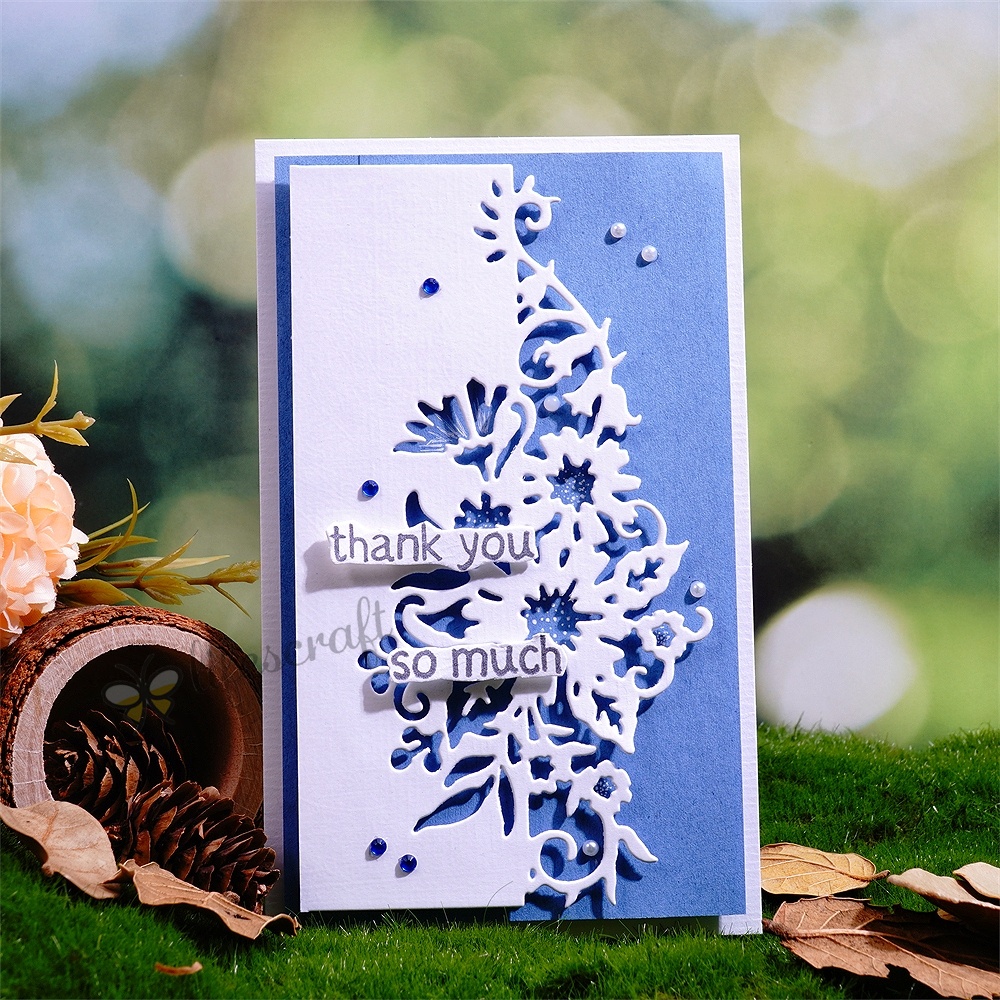 Lifescraft Christmas Flower Background Board Metal Cutting Dies