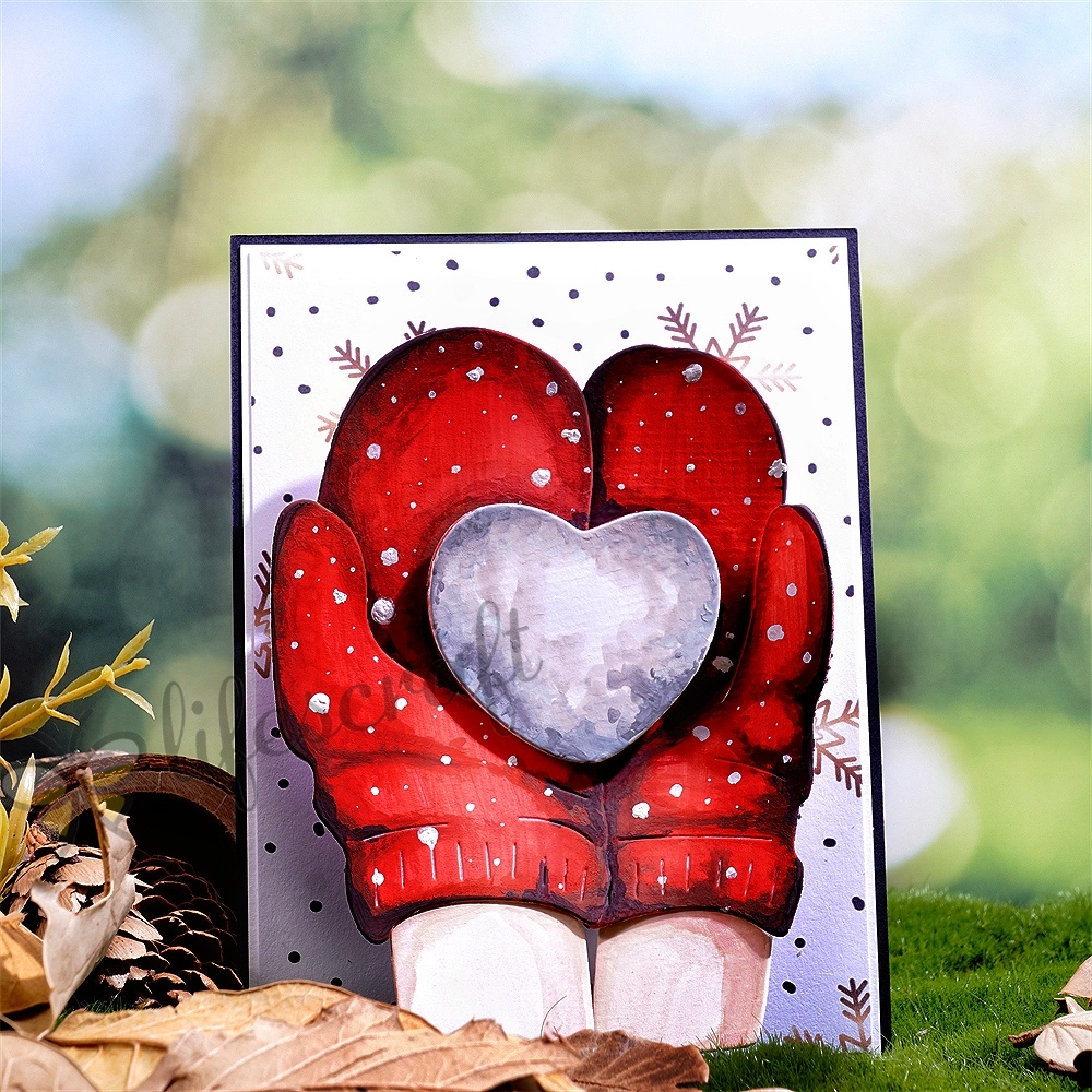 Lifescraft A Heart in the Snowman Hand Metal Cutting Dies