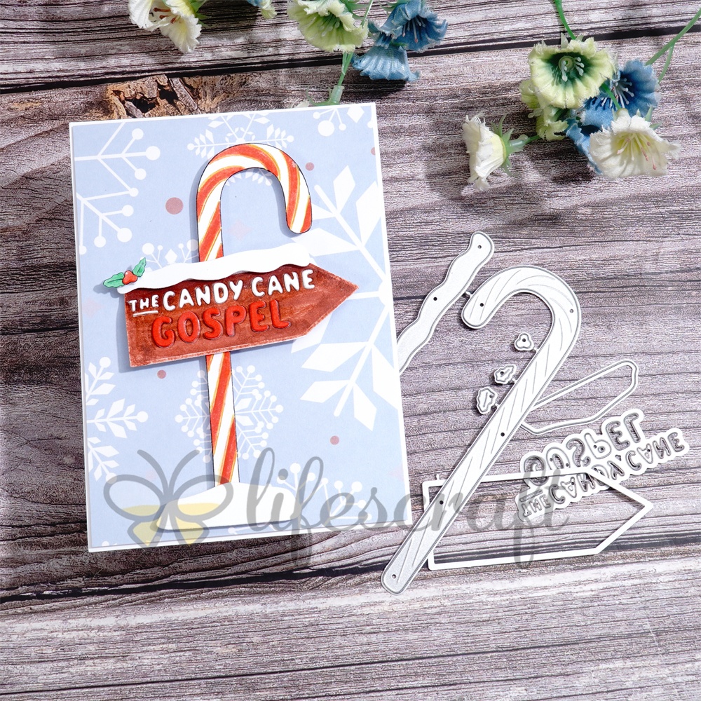 Lifescraft Candy Cane Gospel Metal Cutting Dies