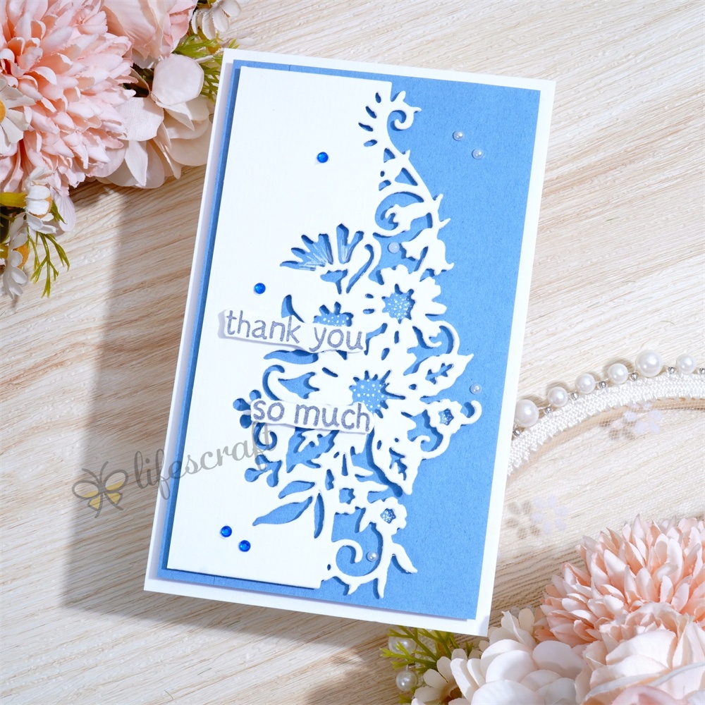 Lifescraft Christmas Flower Background Board Metal Cutting Dies