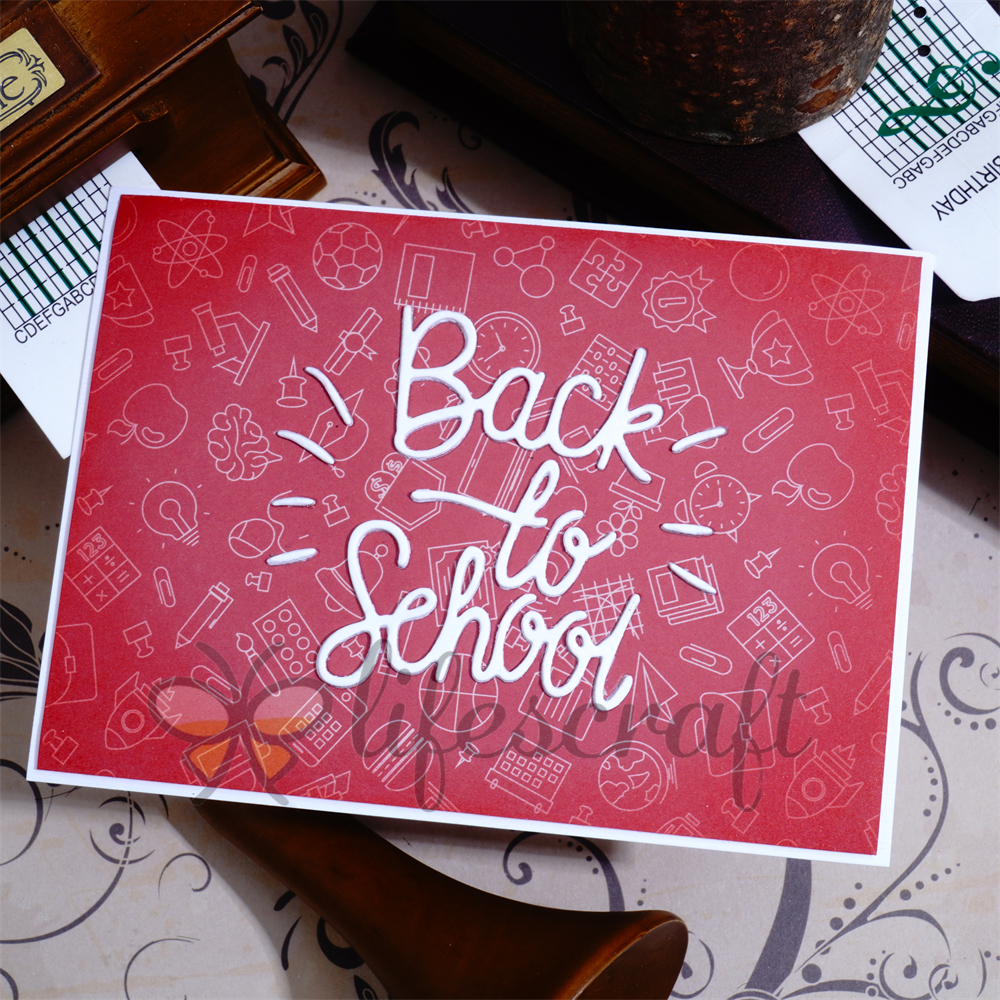 Lifescraft Back To School Word Metal Cutting Dies