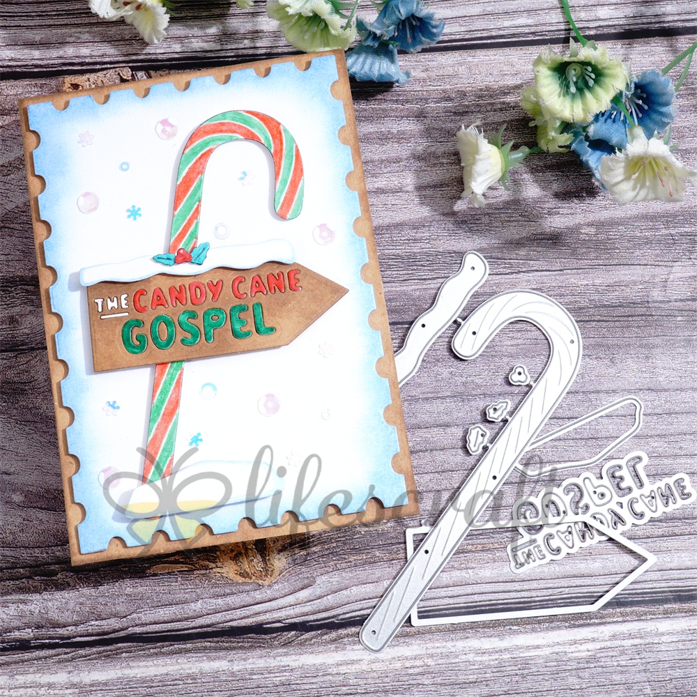 Lifescraft Candy Cane Gospel Metal Cutting Dies