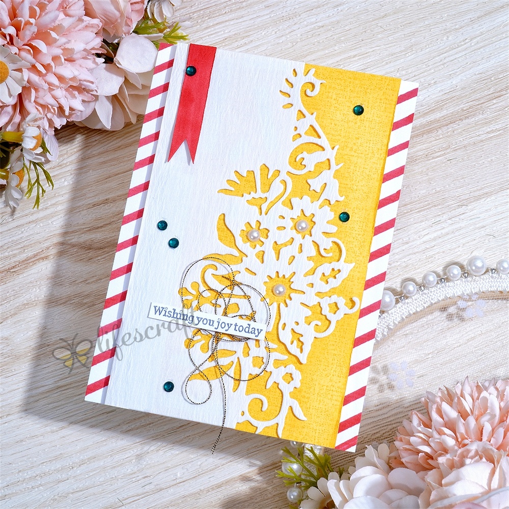 Lifescraft Christmas Flower Background Board Metal Cutting Dies