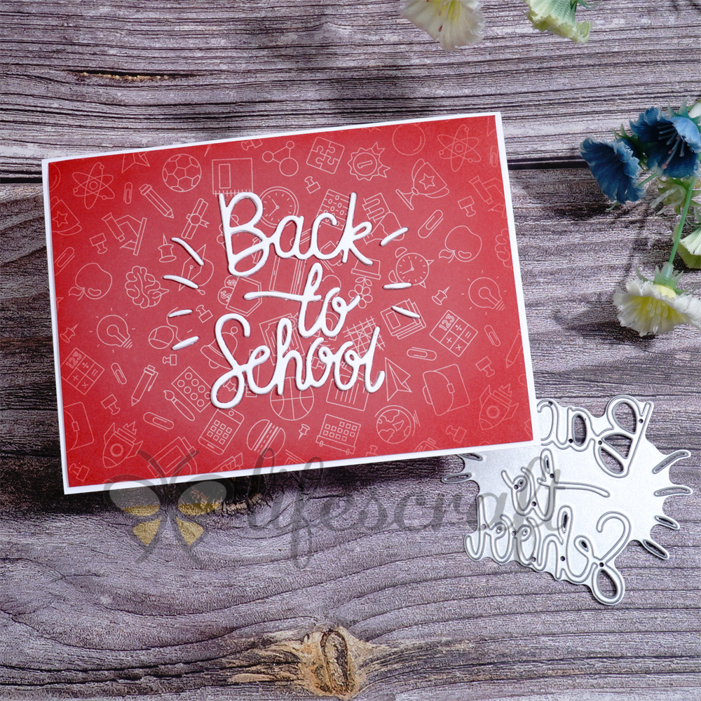 Lifescraft Back To School Word Metal Cutting Dies