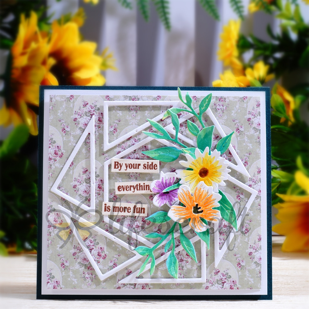 Lifescraft Hexagons and Triangles Background Board Metal Cutting Dies