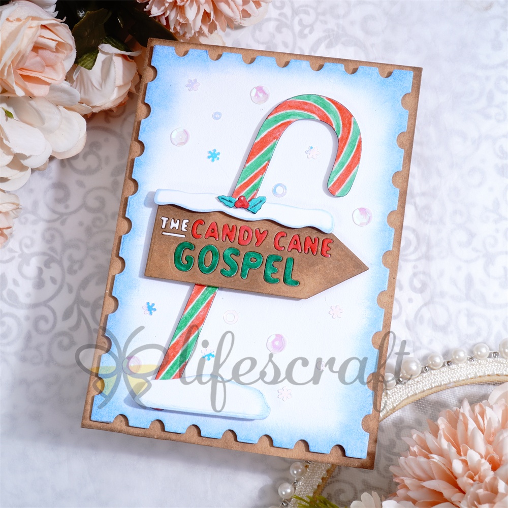 Lifescraft Candy Cane Gospel Metal Cutting Dies