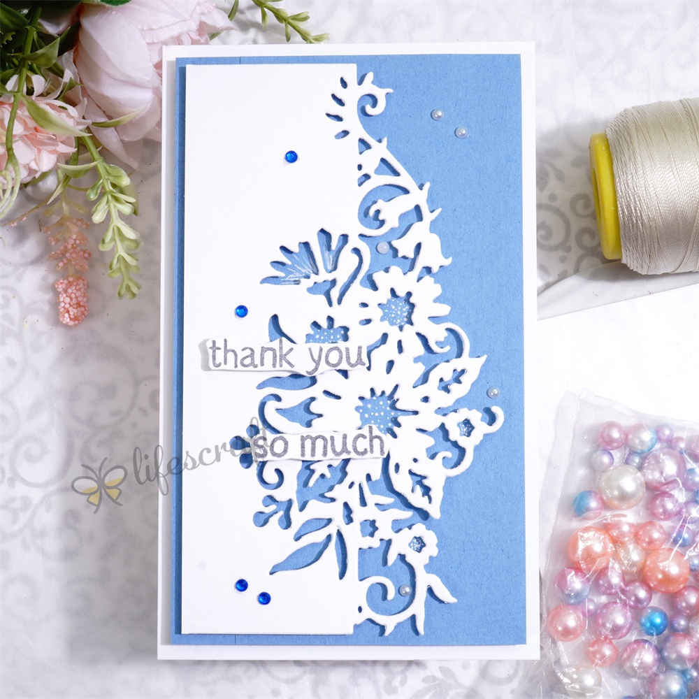 Lifescraft Christmas Flower Background Board Metal Cutting Dies