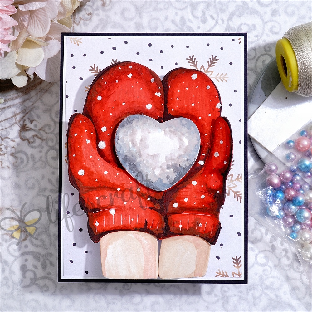 Lifescraft A Heart in the Snowman Hand Metal Cutting Dies