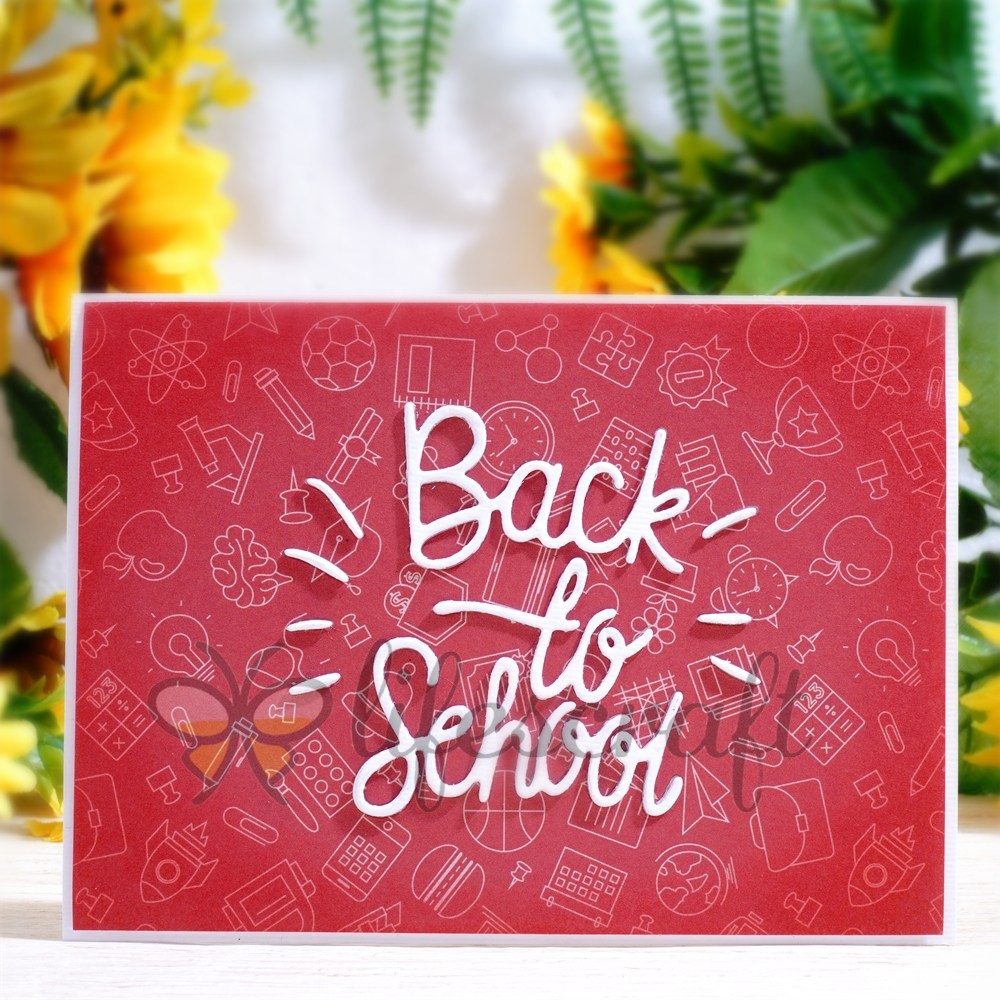 Lifescraft Back To School Word Metal Cutting Dies
