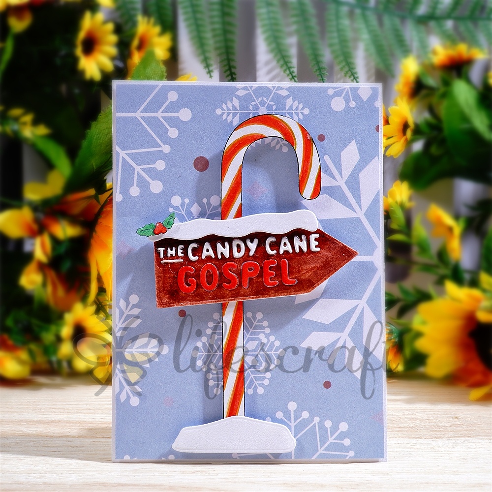 Lifescraft Candy Cane Gospel Metal Cutting Dies