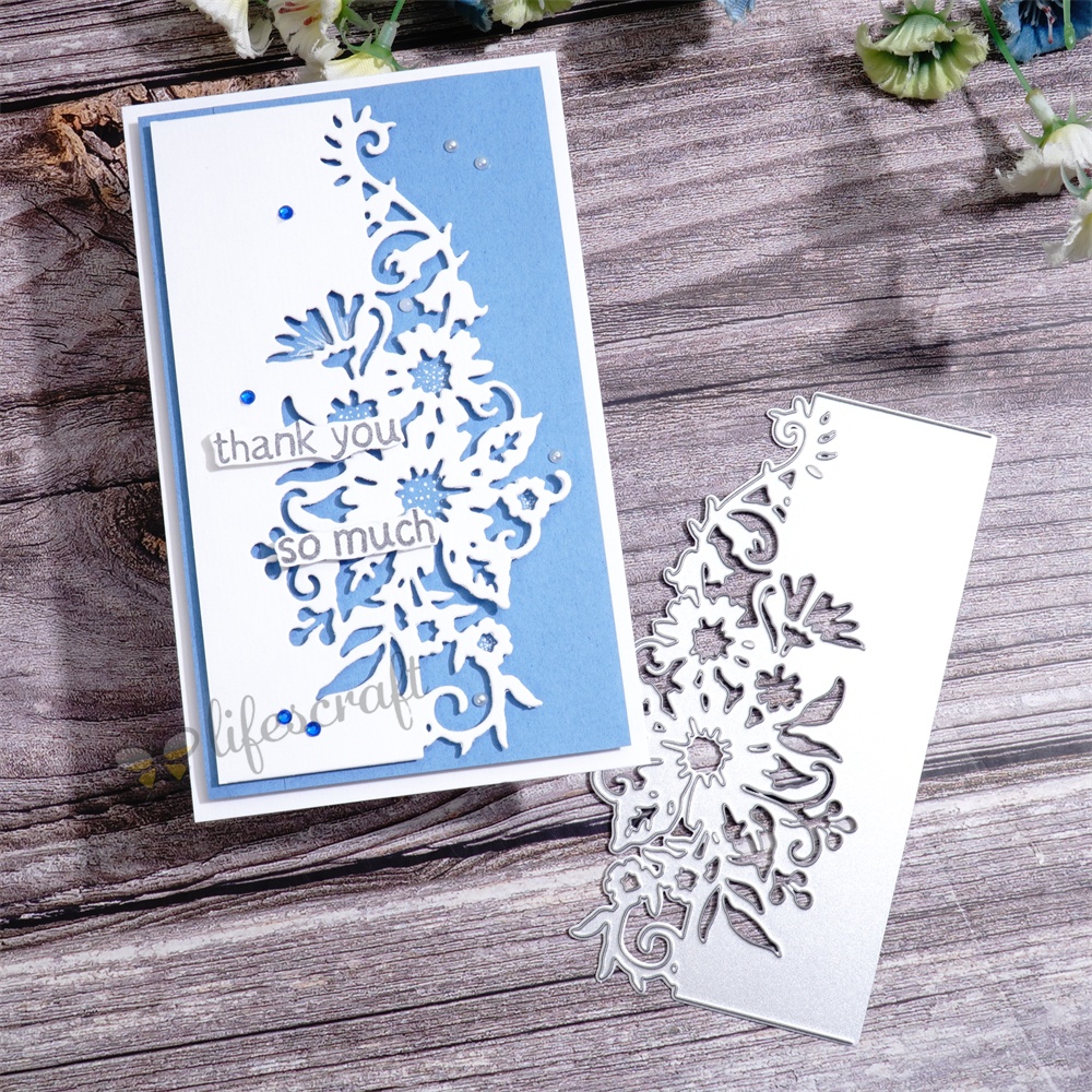 Lifescraft Christmas Flower Background Board Metal Cutting Dies