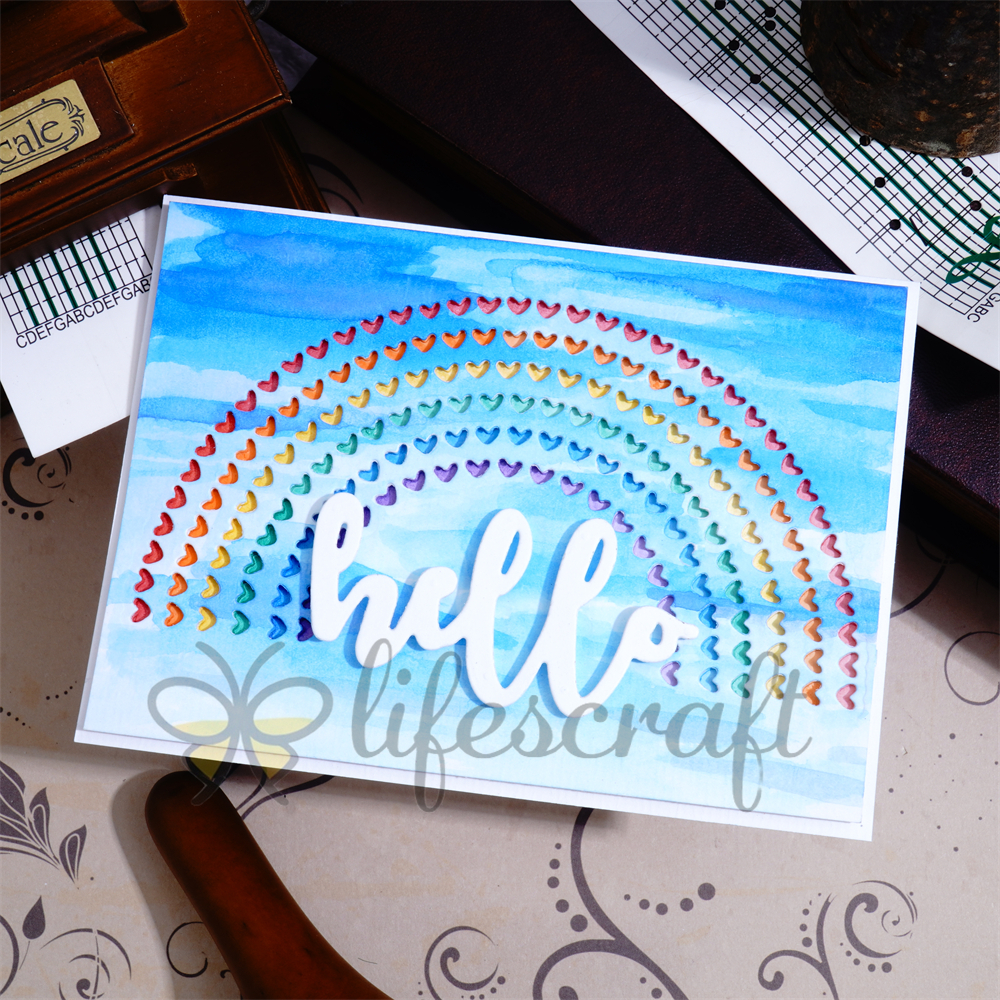 Lifescraft Heart Rainbow Board Metal Cutting Dies