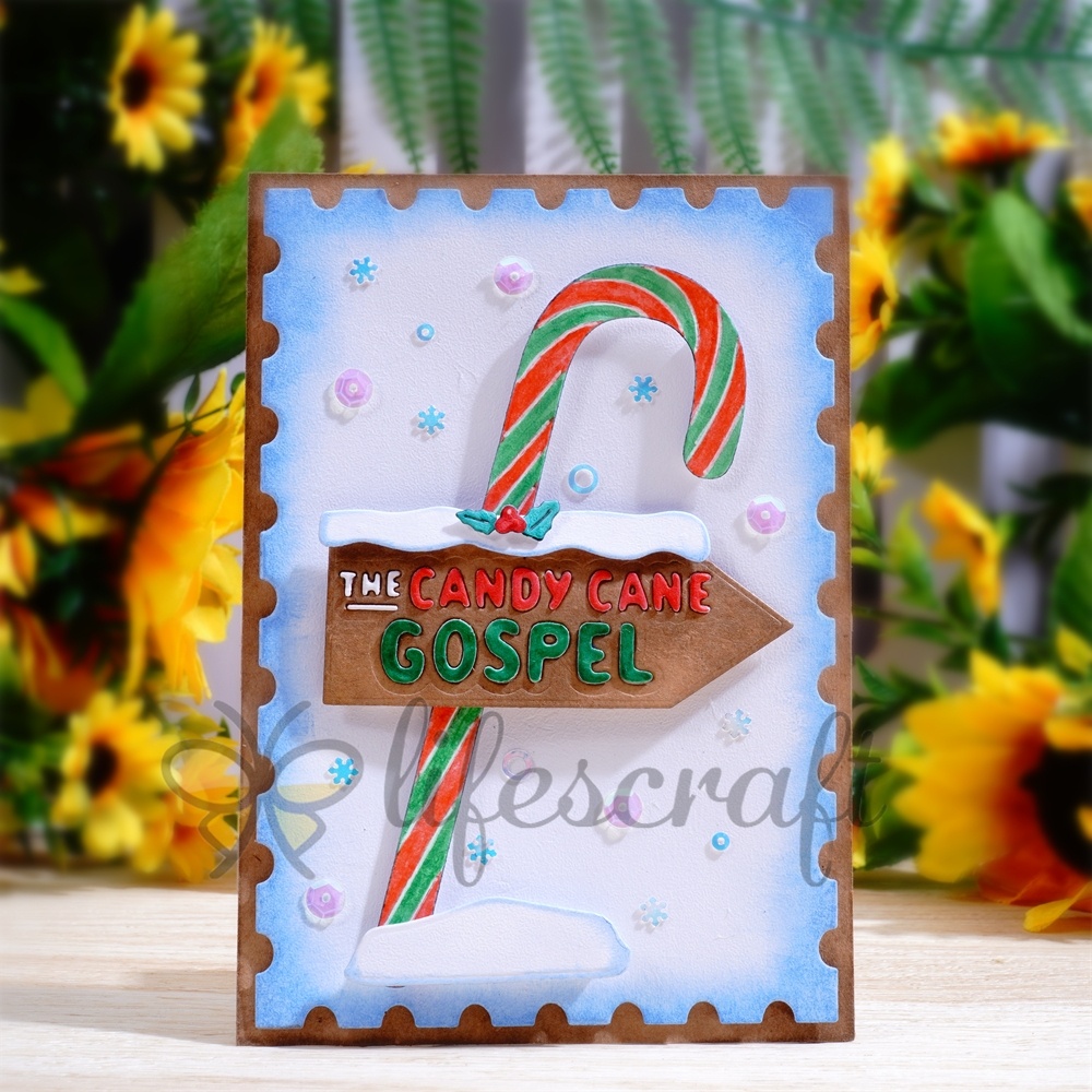 Lifescraft Candy Cane Gospel Metal Cutting Dies