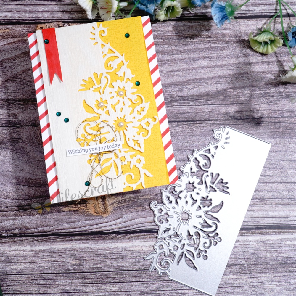 Lifescraft Christmas Flower Background Board Metal Cutting Dies