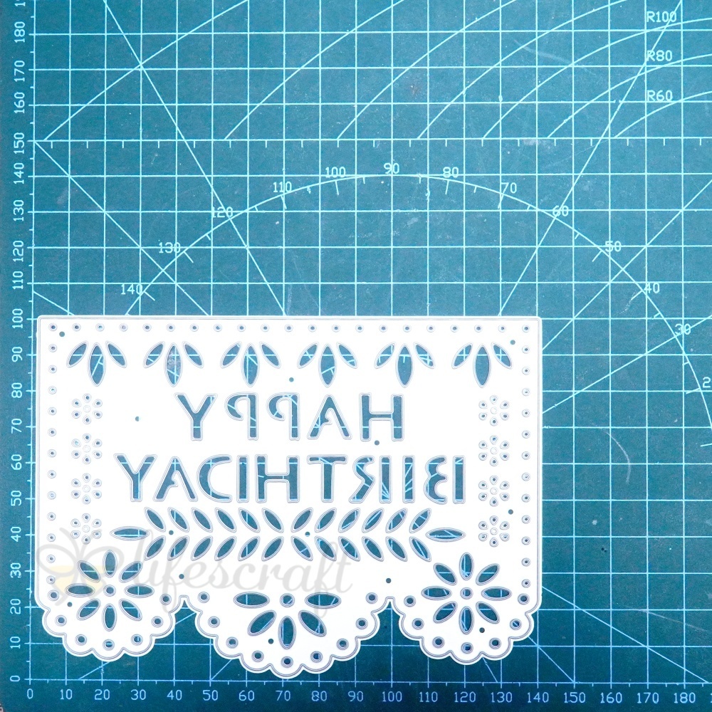 [Copy]Lifescraft Happy Birthday Leaves Border Metal Cutting Dies