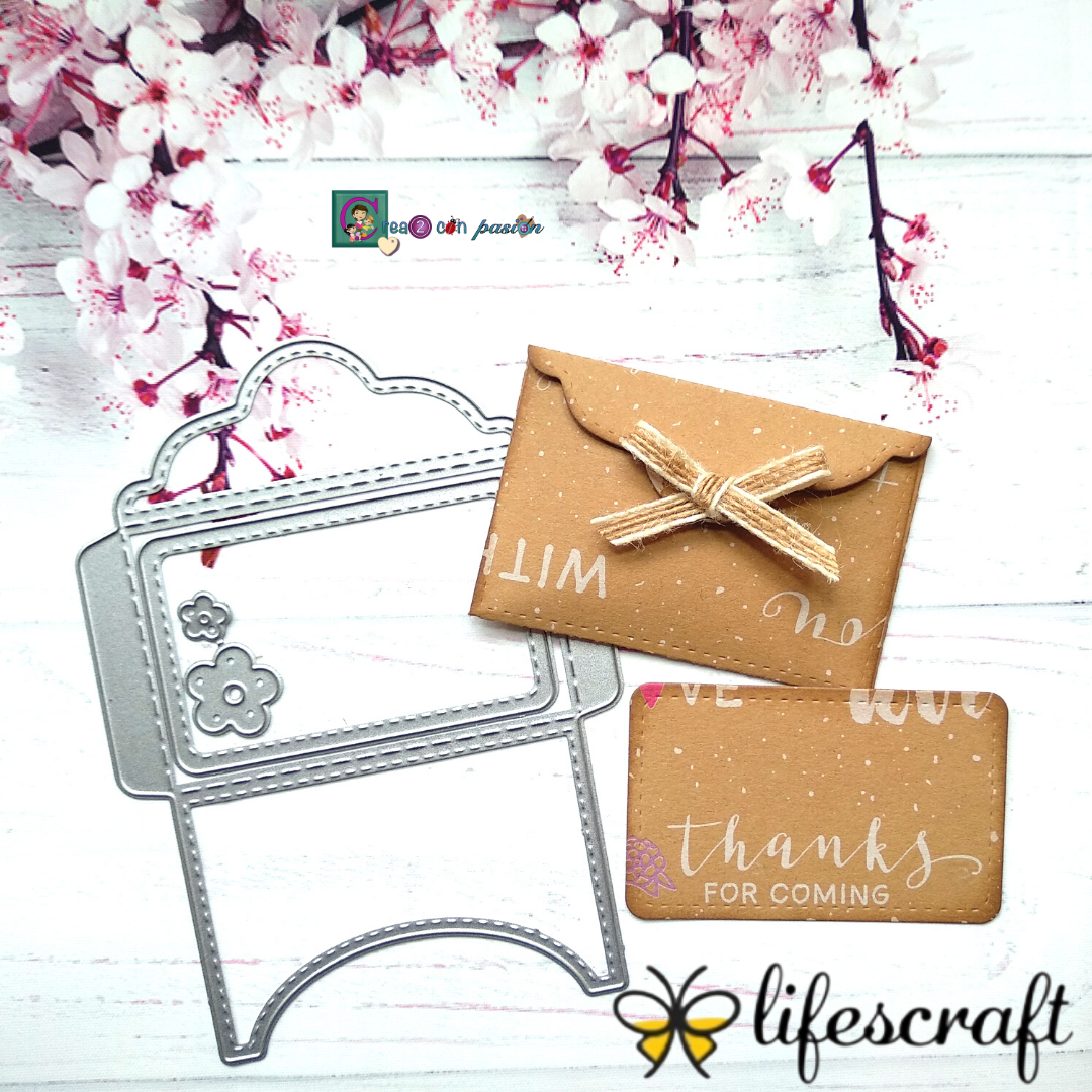 Floral Stitched Foldable Envelope Dies