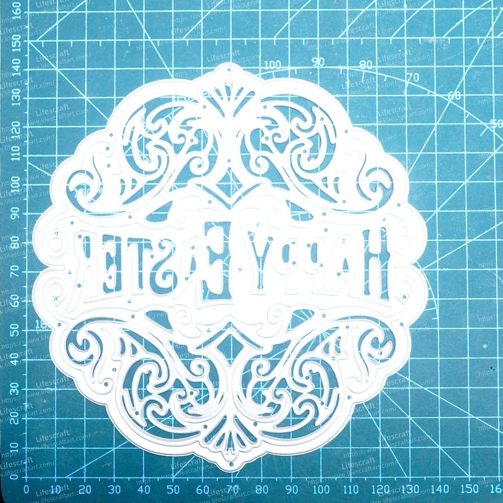 Lifescraft Hollow Happy Easter Border Metal Cutting Dies