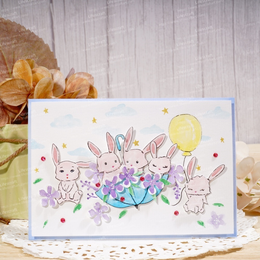 Lifescraft Rabbits and Umbrella Metal Cutting Dies