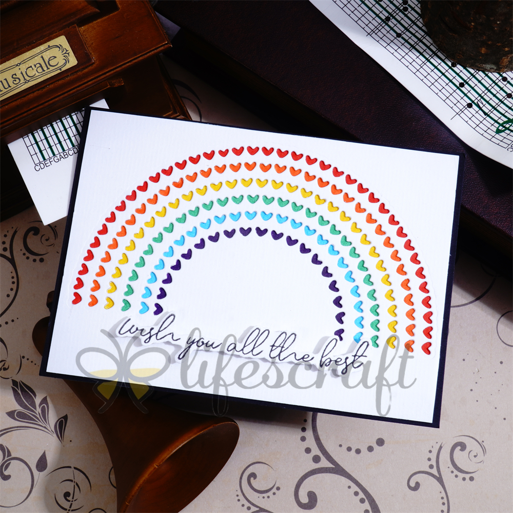 Lifescraft Heart Rainbow Board Metal Cutting Dies