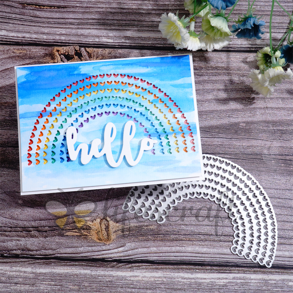 Lifescraft Heart Rainbow Board Metal Cutting Dies