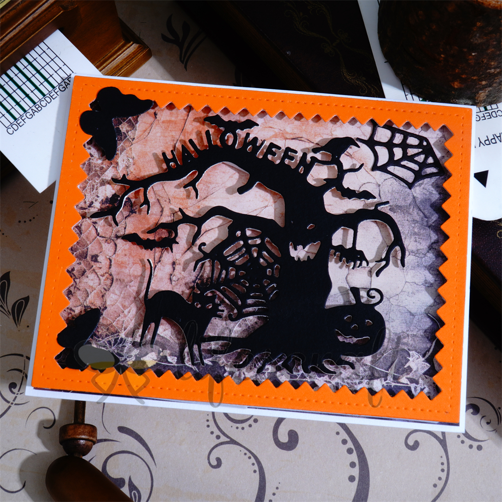 Lifescraft Halloween Ghost Tree Metal Cutting Dies