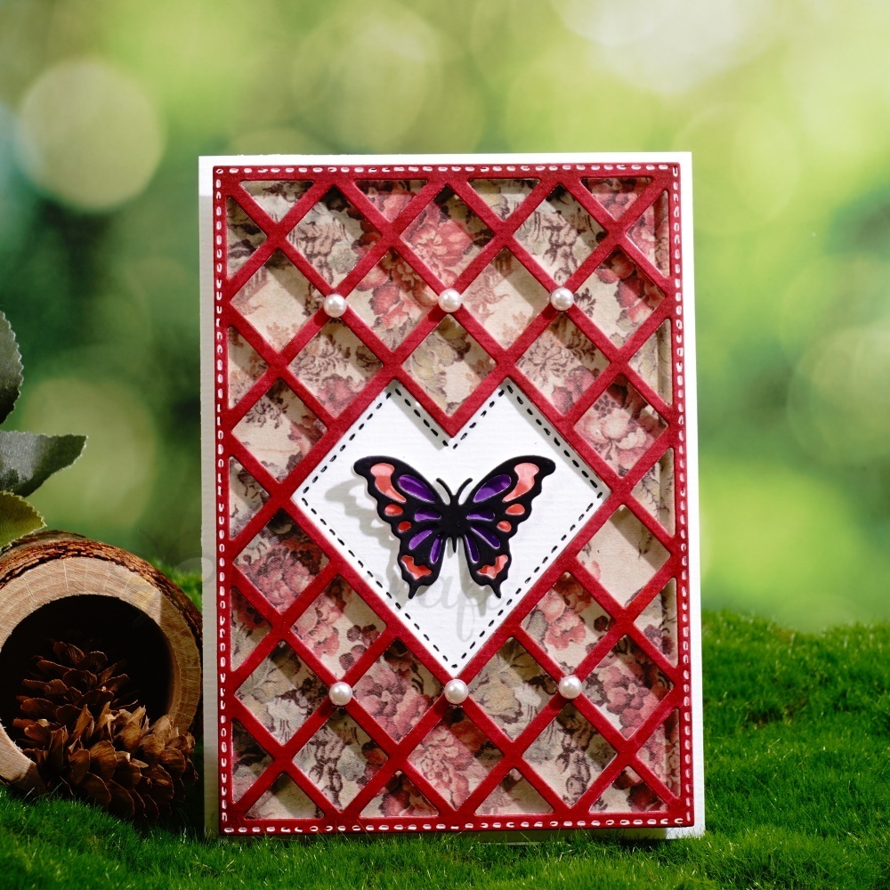 Lifescraft Butterfly Multi-grid Background Board Metal Cutting Dies