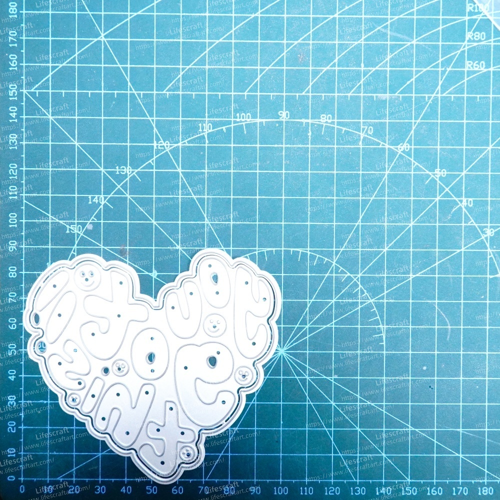 Lifescraft You Got This Word Heart Shape Background Board Metal Cutting Dies