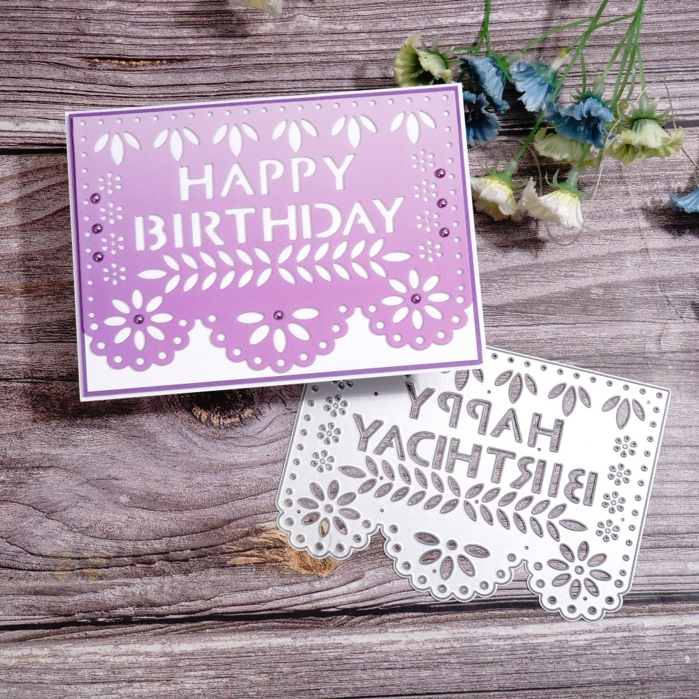 [Copy]Lifescraft Happy Birthday Leaves Border Metal Cutting Dies