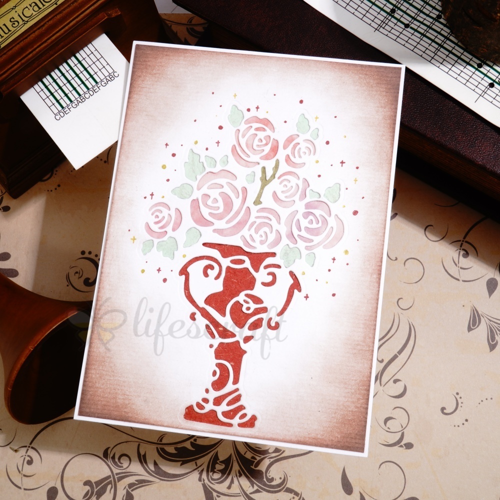 Lifescraft Flowers and Vase Metal Cutting Dies
