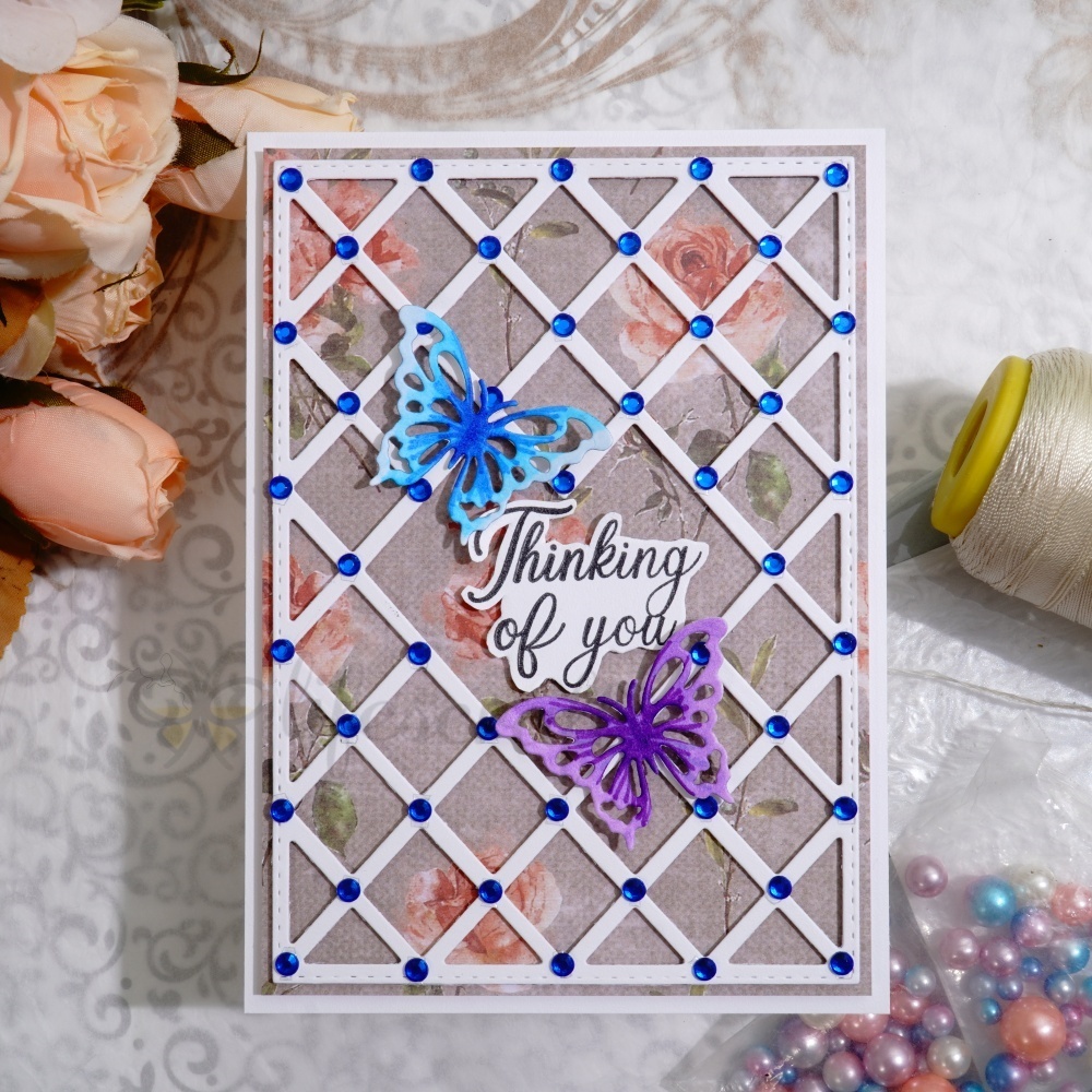 Lifescraft Butterfly Multi-grid Background Board Metal Cutting Dies