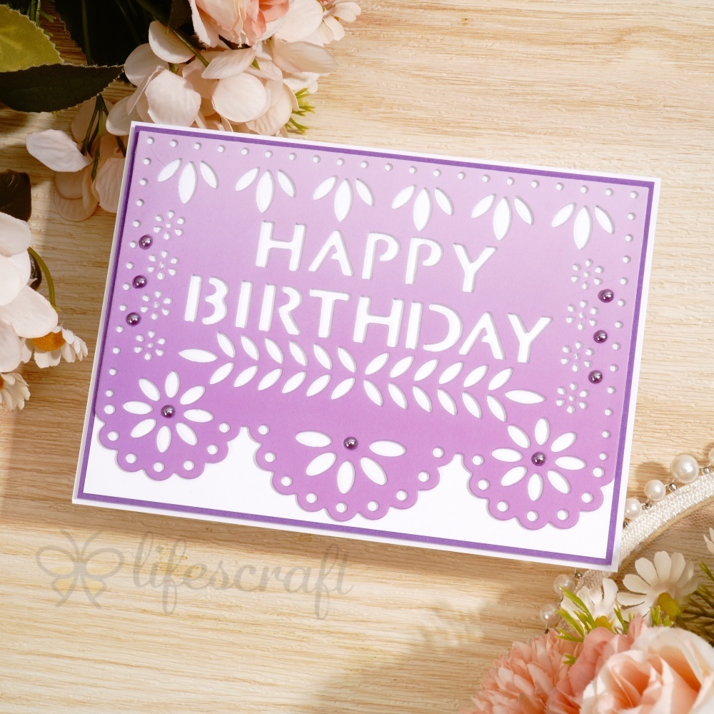 [Copy]Lifescraft Happy Birthday Leaves Border Metal Cutting Dies