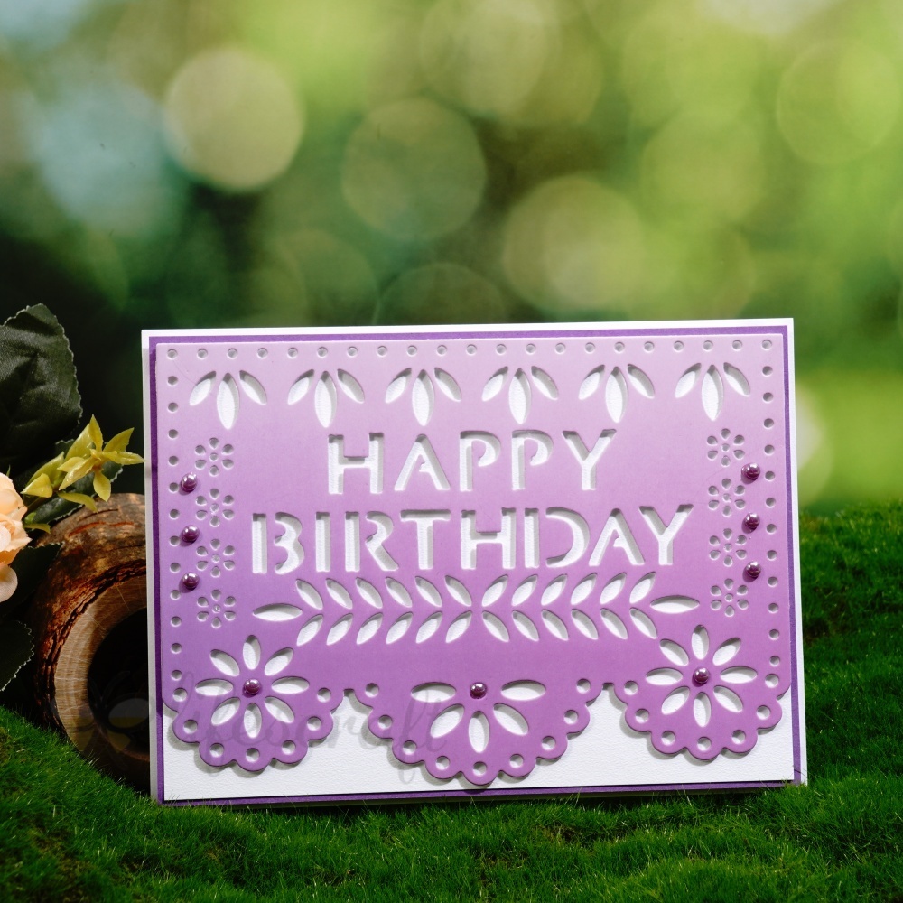 [Copy]Lifescraft Happy Birthday Leaves Border Metal Cutting Dies