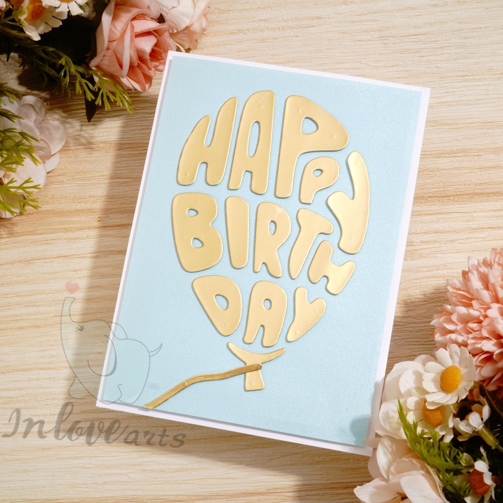 Lifescraft Birthday Balloon Metal Cutting Dies