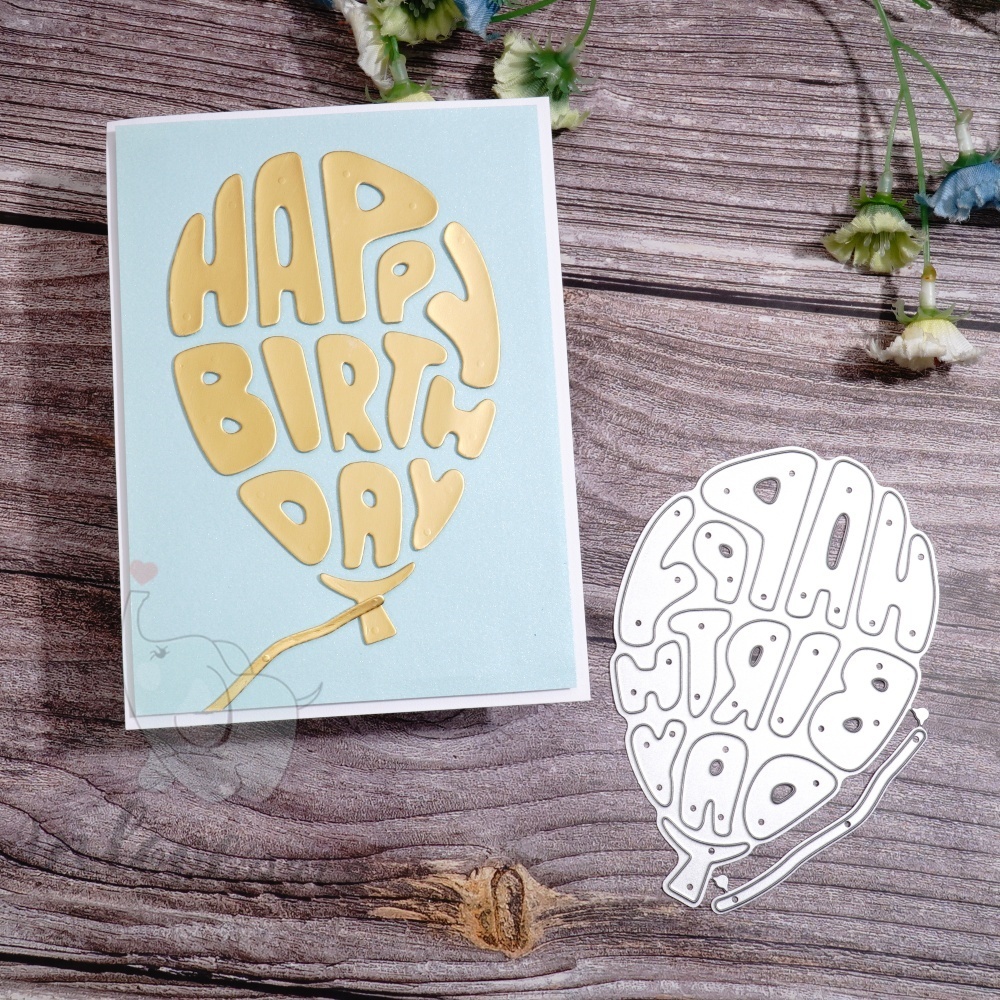 Lifescraft Birthday Balloon Metal Cutting Dies