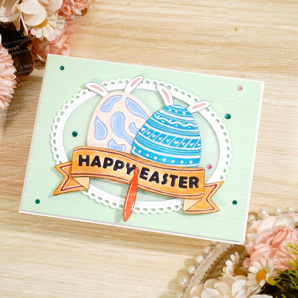 Lifescraft Two Easter Eggs and Belt Metal Cutting Dies