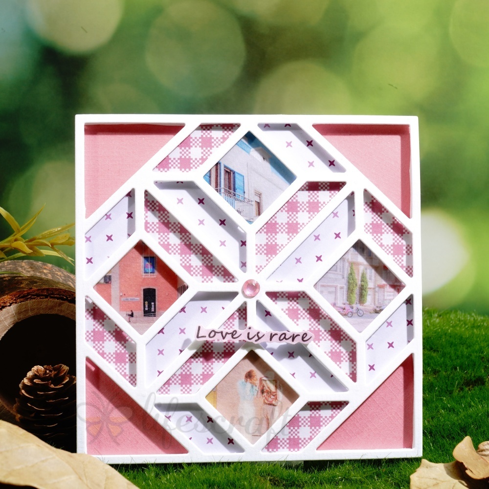 Lifescraft Butterfly Rhombus Background Metal Cutting Dies