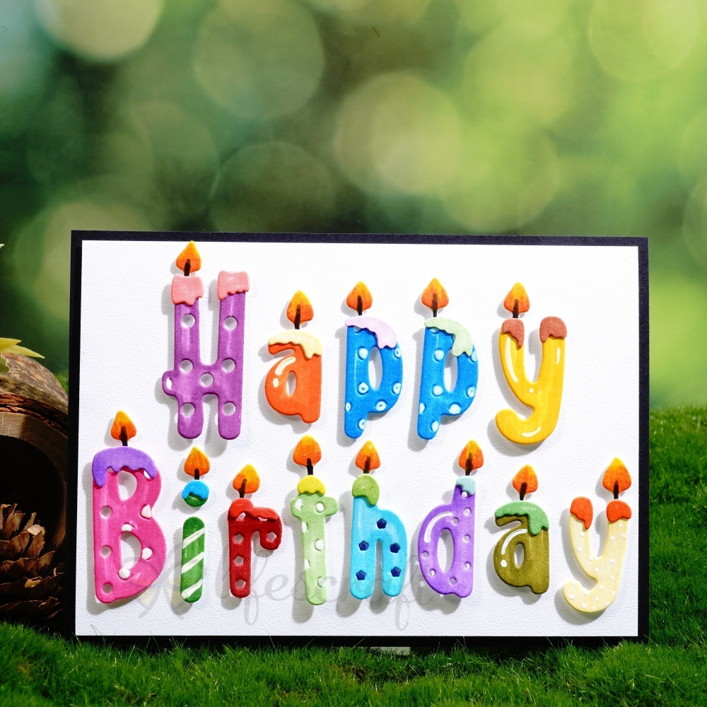 Lifescraft Happy Birthday Word Metal Cutting Dies